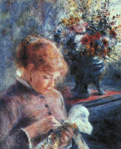 Pierre Renoir Lady Sewing